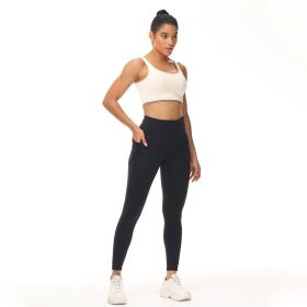 Adding Velvet In Winter Pocket Ankle Pants (Option: Black-XL)