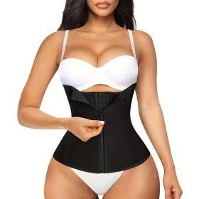 Zipper Tummy - Slim Waist Trainer Shapewear Daily Certified High - Compression (Option: Black-XL)